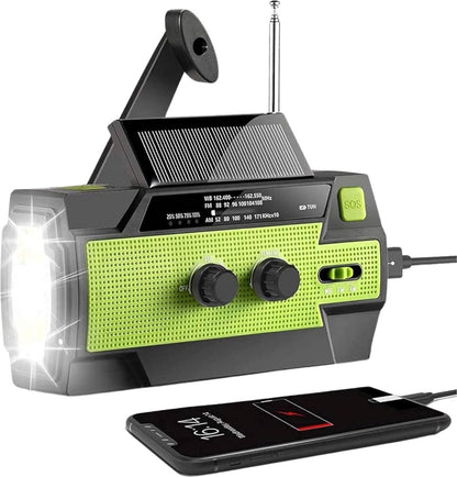 BSTNL Noodradio Elite - 4000 mAh Solar Powerbank - groen