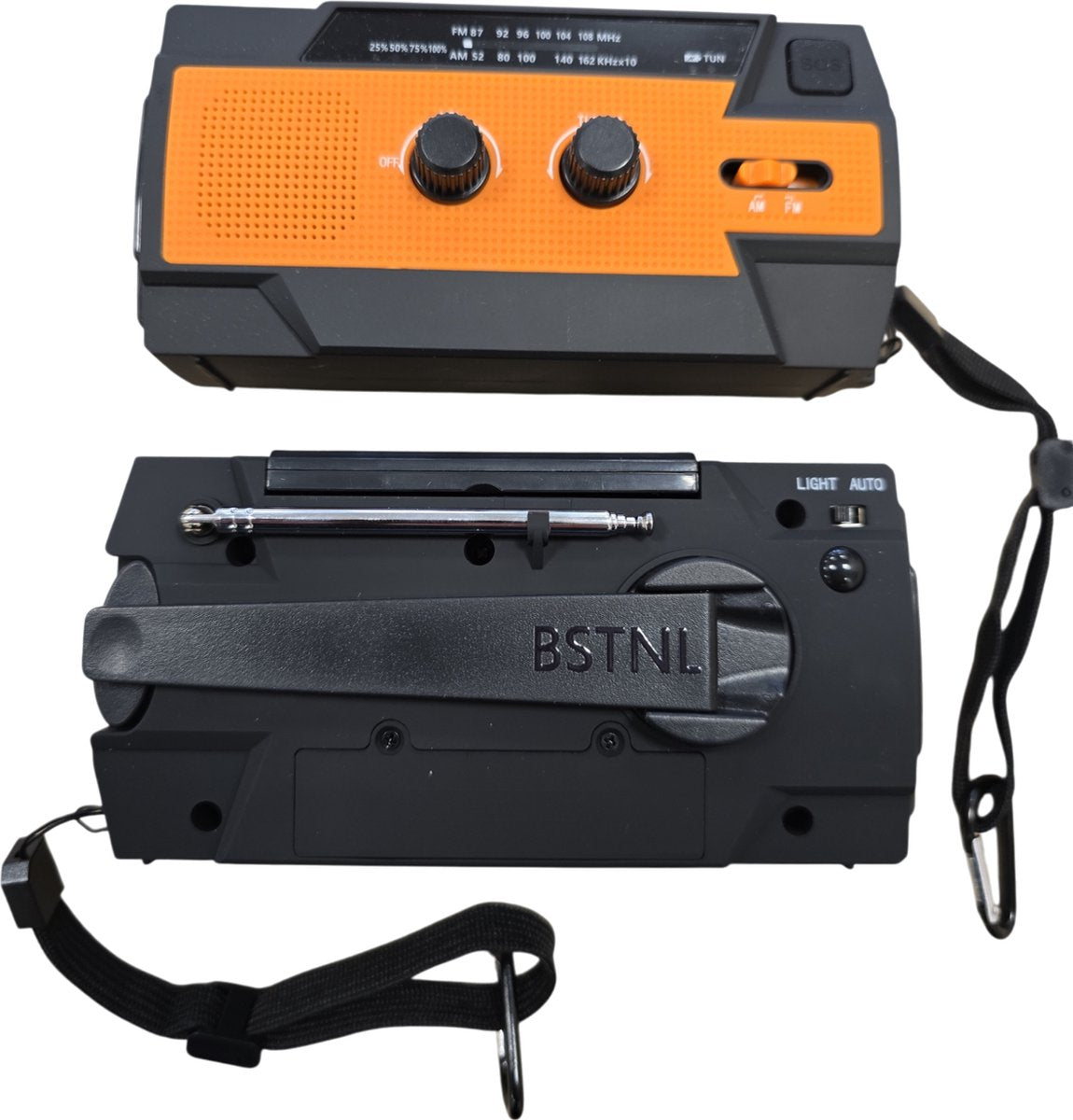 BSTNL Noodradio Elite - 4000 mAh Solar Powerbank - Oranje