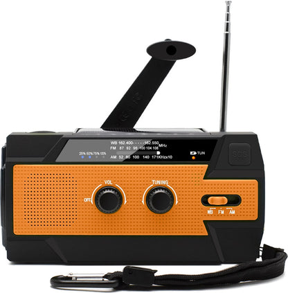 BSTNL Noodradio Elite - 4000 mAh Solar Powerbank - Oranje