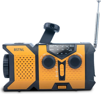 BSTNL Noodradio - AM/FM - Radio Op Batterijen (Accu) Voor Rampen - oranje