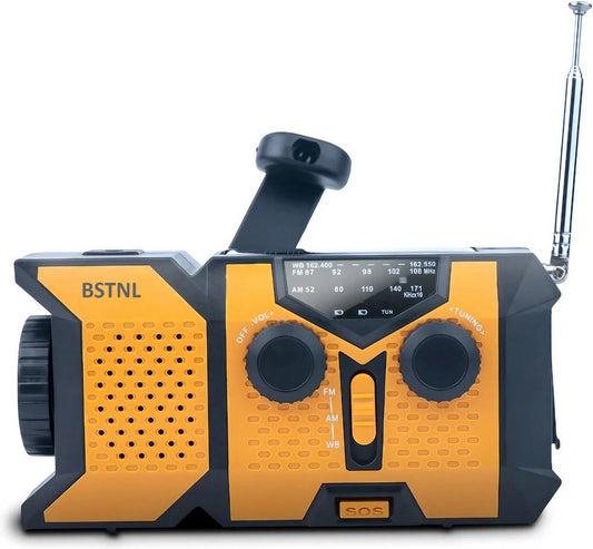 BSTNL Noodradio - AM/FM - Radio Op Batterijen (Accu) Voor Rampen - oranje