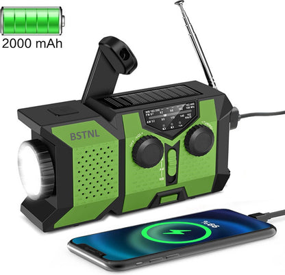 BSTNL Noodradio - AM/FM - Radio Op Batterijen (Accu) Voor Rampen - groen