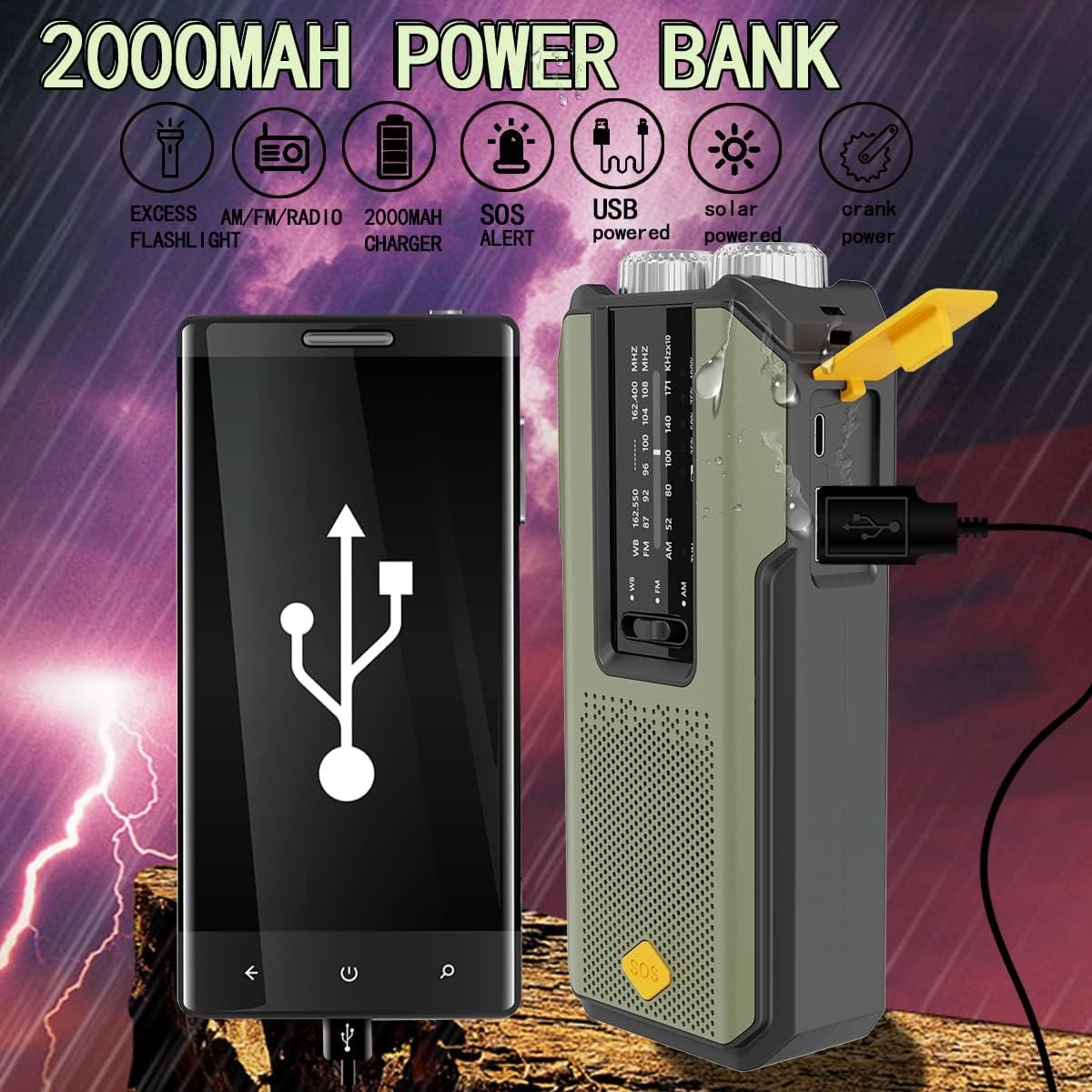 Noodradio Solar Opwindbaar Elite